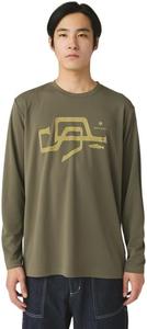 Футболка с длинным рукавом Snow Peak SPF-TS-25AU901 SP с графическим логотипом, сшитая по индивидуальному заказу, с длинным рукавом, мужская, женская, бежевый