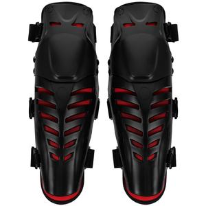 Мотоциклетные наколенники, защитная экипировка для езды на мотоцикле, защита для велоспорта, черная оболочка, красная ткань, для мотокросса и экстремальных видов спорта Ipetboom, Red