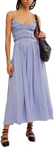 Платье Free People Sweet Nothings Midi-Solid, цвет Blue Heron