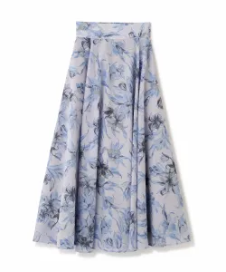 Прозрачная юбка с цветочным принтом Jill By Jill Stuart, цвет Blue 1