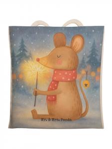 Mr. & Mrs. Panda Дизайн рождественской сумки-мышки без слов, белый цвет