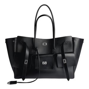 Balenciaga Женская большая сумка Bel Air из телячьей кожи, черная