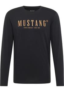 MUSTANG Футболка 'Style Asheville' в черном цвете