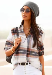 Рубашка каро Buffalo, Braun/Creme Kariert