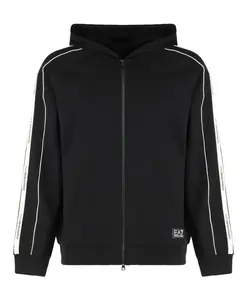 Толстовка с капюшоном на молнии Emporio Armani Ea7, черный