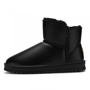 Теплые, износостойкие, амортизирующие, нескользящие, короткие зимние ботинки унисекс Shiozawa, Black