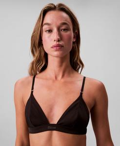 Женский атласный бюстгальтер-треугольник без подкладки, модель QF8392 Calvin Klein, Black Satin