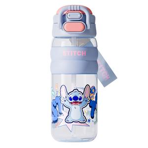 Детская пластиковая кружка Tritan для женщин, стильная спортивная бутылка для воды для мужчин 1 Disney, stitch/dual drinking port
