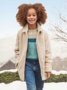 Шуба стандартного кроя Mayoral, бежевый