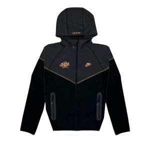 Худи Nike Sportswear x Central Cee Tech Fleece Full Zip Hoodie 'Black/Metallic Red Bronze', черный