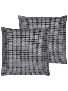 Декоративная подушка Beliani 2er Set Deko ASPIDISTRA, серый