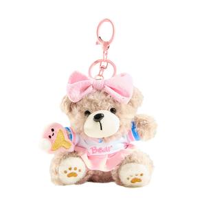 Футболка Biscuit Bear плюшевая кукла подвеска на день рождения высота 10см The Green Party, розовый