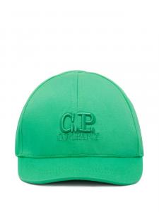 C.P. Company Kids бейсболка с вышитым логотипом, зеленый