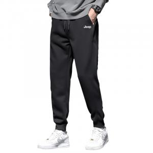 Повседневные брюки спортивные унисекс Jeep, кофе с флисовой подкладкой