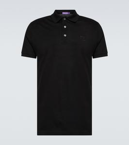 Хлопковая пике-поло Ralph Lauren Purple Label, Classic Black