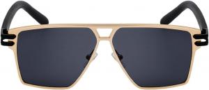 Женские солнцезащитные очки Melrose Fashion для мужчин, панк-бренд, женские солнцезащитные очки в стиле Y2K, винтажные очки, защита от ультрафиолета UV400, модель YZ2321, Gold Black