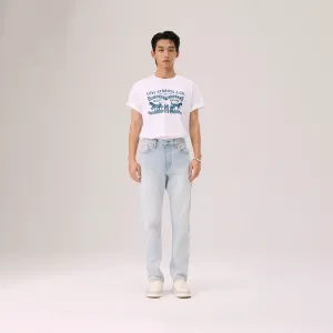 Levis Футболка Unisex White Crew Neck тонкая прямая посадка
