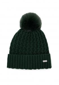 Шапка WITTCHEN WITH A CHUNKY PATTERN, Dark Green