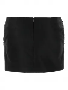 Мини-юбка с розовым принтом Magda Butrym, черный