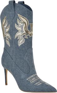 GUESS Женские ботинки Rasima Mid Calf, Medium Blue Denim 420