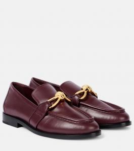 Лоферы из кожи с узлом Astaire Bottega Veneta, Barolo