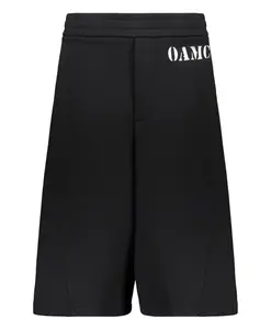 Хлопковые шорты-бермуды с эластичным поясом на шнуровке. Oamc, черный