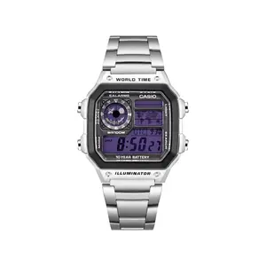 CASIO Ретрофит серия кварцевый механизм часы унисекс purple циферблат
