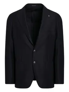 Однобортный пиджак из вирджинской шерсти TAGLIATORE, синий