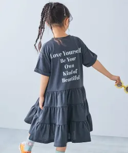 Многоярусное платье с принтом на спине, идеально подходящее для сестер. Детская одежда для девочек. Весна/Лето 2026 Devirock, цвет Sumikuro