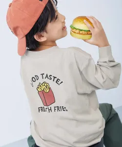 Футболка с длинным рукавом и крупным силуэтом дьявольской лабрадорши, Детская одежда. Размер 26SS Devirock, цвет 012-Potato-L Gray