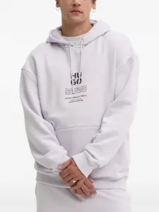 Худи с графичным принтом Hugo, фиолетовый