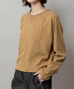 Пуловер с рукавом реглан из ткани шиншилла