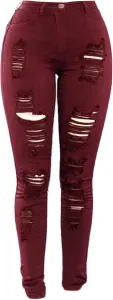 Женские джинсы Skinny Ripped Mid Rise Stretch Destroyed