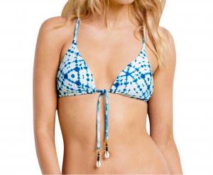 Двусторонний треугольный бикини-топ в морском карибском стиле Seafolly, цвет sea caribbean ink