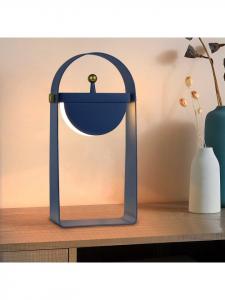 ZMH Портативная настольная светодиодная лампа синего цвета, теплый белый свет 3000K, работает от батареек