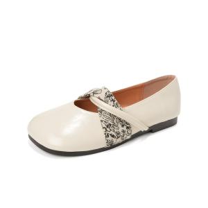 Туфли Мэри Джейн женские QITUMAUL, Apricot[Heel Height 2Cm]