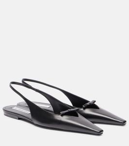 Кожаные туфли-лодочки на ремешке Victoria Beckham, черный