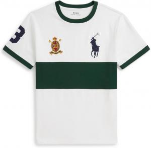 Футболка с гербом Big Pony 20th Anniversary Polo Ralph Lauren Kids, White/Vintage Pine