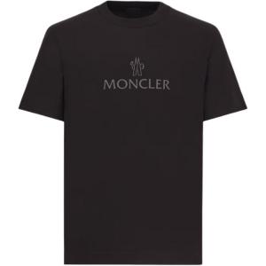 Футболка с принтом логотипа Moncler, черный