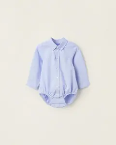 Рубашка для маленького мальчика из оксфордской ткани, 100% хлопок Zippy, небесно-голубой