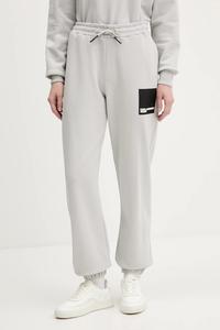 Хлопковые спортивные брюки Karl Lagerfeld Jeans, серый