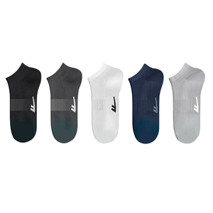 Мужские однотонные дышащие носки до щиколотки All Season Spring Fall, 5 пар WARRIOR, huili classic ankle socks 5 pack