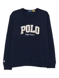 Толстовка с круглым вырезом и вышитым логотипом POLO RALPH LAUREN, синий
