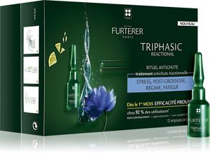Трехфазное реактивное комплексное средство от выпадения волос, вызванного раздражителями René Furterer, 12× 5 мл