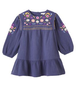 Платье Isatys из хлопчатобумажной ткани с вышивкой Louise Misha, Midnight