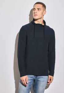 Топ Street One MEN FUNNELNECK STRUKTUR, Blau/Dark Blue