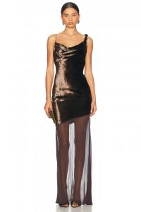 Платье Битон Staud, цвет Dark Chocolate