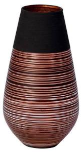 Декоративная ваза Villeroy & Boch Soliflor Manufacture Swirl, 10x18x10 см цвет schwarz-kupfer