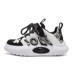 Детские скейтерские кроссовки Kids HOBIBEAR, черный/белый