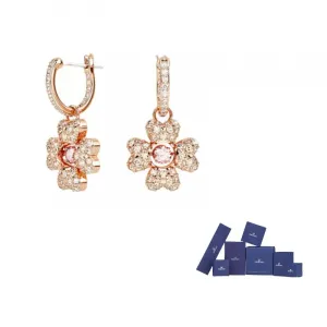 Цветочные серьги-кольца Swarovski